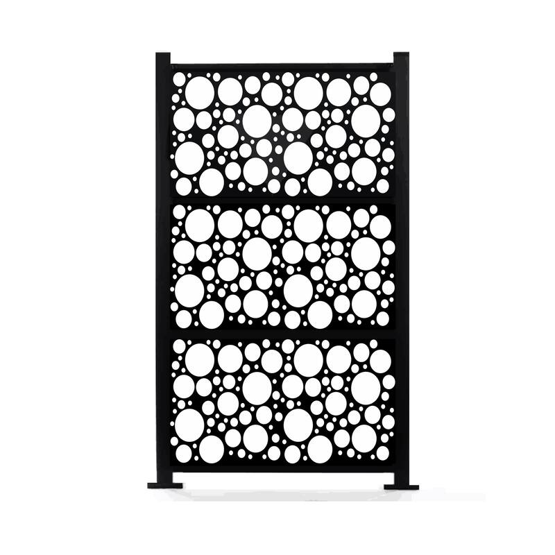 HighlanderHome Freestanding Modular Metal Privacy Screen, 4FtX 6Ft