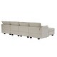 preview thumbnail 32 of 31, Modern U-Shape Sectional Sofa, Convertible Sofa Bed for Living Room with Storage Spaces