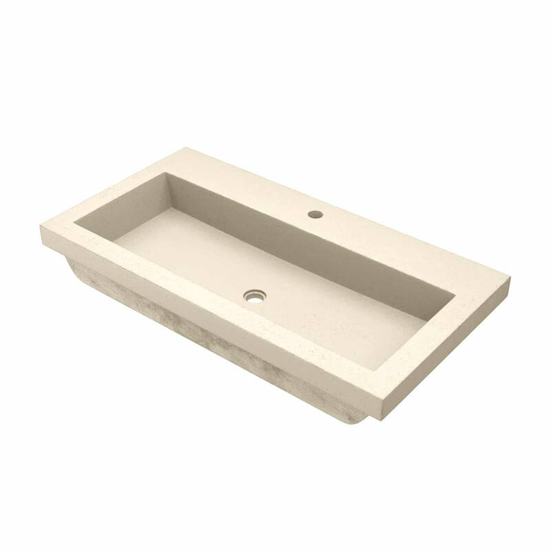 Native Trails Trough 36" NativeStone Drop In Bathroom Sink with 1 Hole - Sand