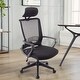 preview thumbnail 1 of 3, Moda M1903-B-P Durable Ergonomic Executive Chair with Adjustable Headrest