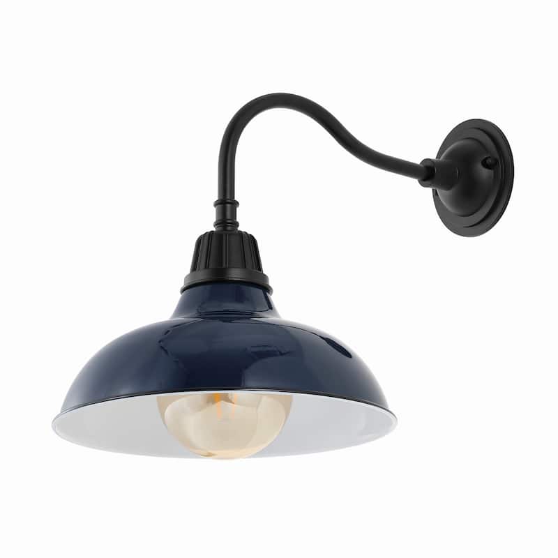 Stanley 12.25" Indoor/Outdoor LED Gooseneck Arm Sconce, By JONATHAN Y