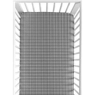 Sweet JoJo Designs Gingham Print Fitted Crib Sheet