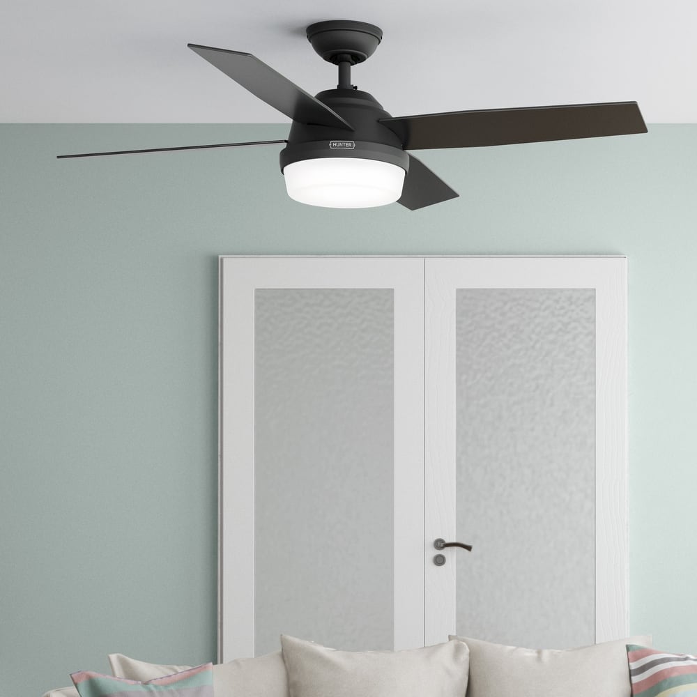 Hunter 52" Dempsey Ceiling Fan w/LED Light Kit, Handheld Remote - Contemporary, Transitional