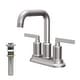 preview thumbnail 5 of 48, Karran Gillingham KBF536 2-Handle 4-Inch Centerset Bathroom Faucet with Matching Pop-up Drain Stainless Steel
