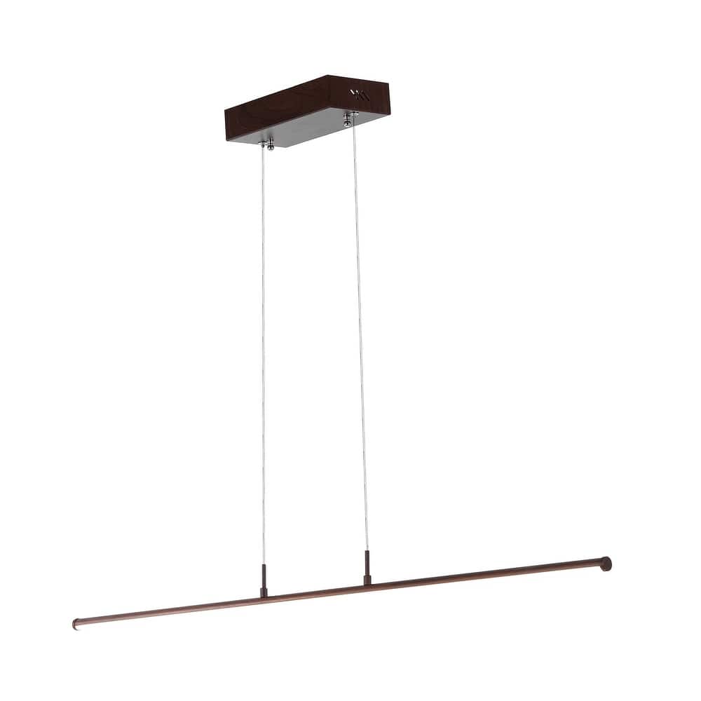 Ali 39.5" Dimmable Adjustable Integrated LED Metal Linear Pendant, by JONATHAN Y