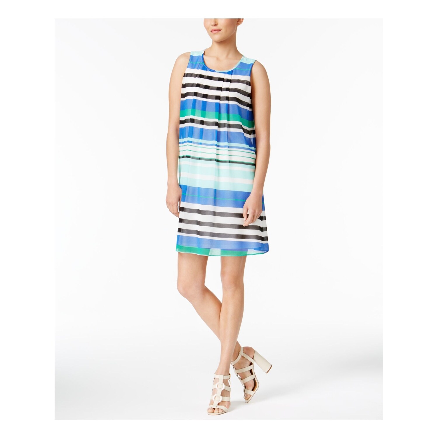 calvin klein blue striped dress