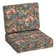 preview thumbnail 101 of 105, Arden Selections ProFoam Outdoor Deep Seat Cushion Set 42 L x 24 W x 6 H in - Phoebe Grey Floral