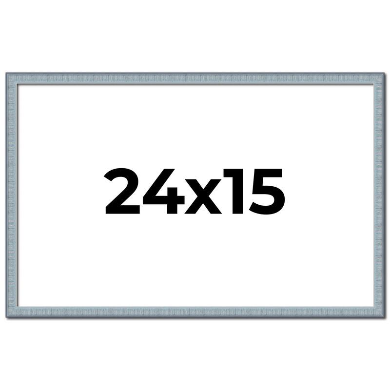 24x15 Frame Rustic Sky Blue Solid Wood Picture Frame | 0.75 Inch