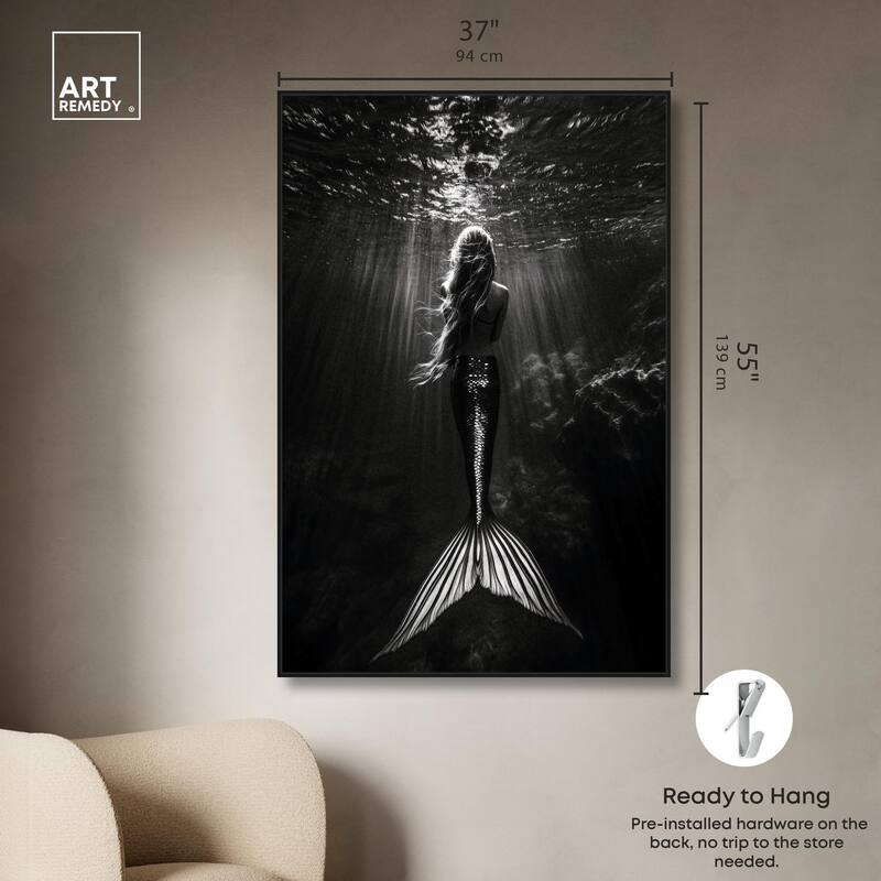 Mermaid Night Canvas by Art Remedy