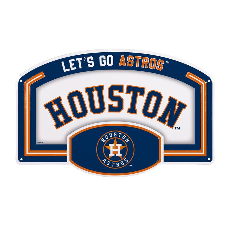 Houston Astros Embossed Steel Wall Sign, 11" x 17"