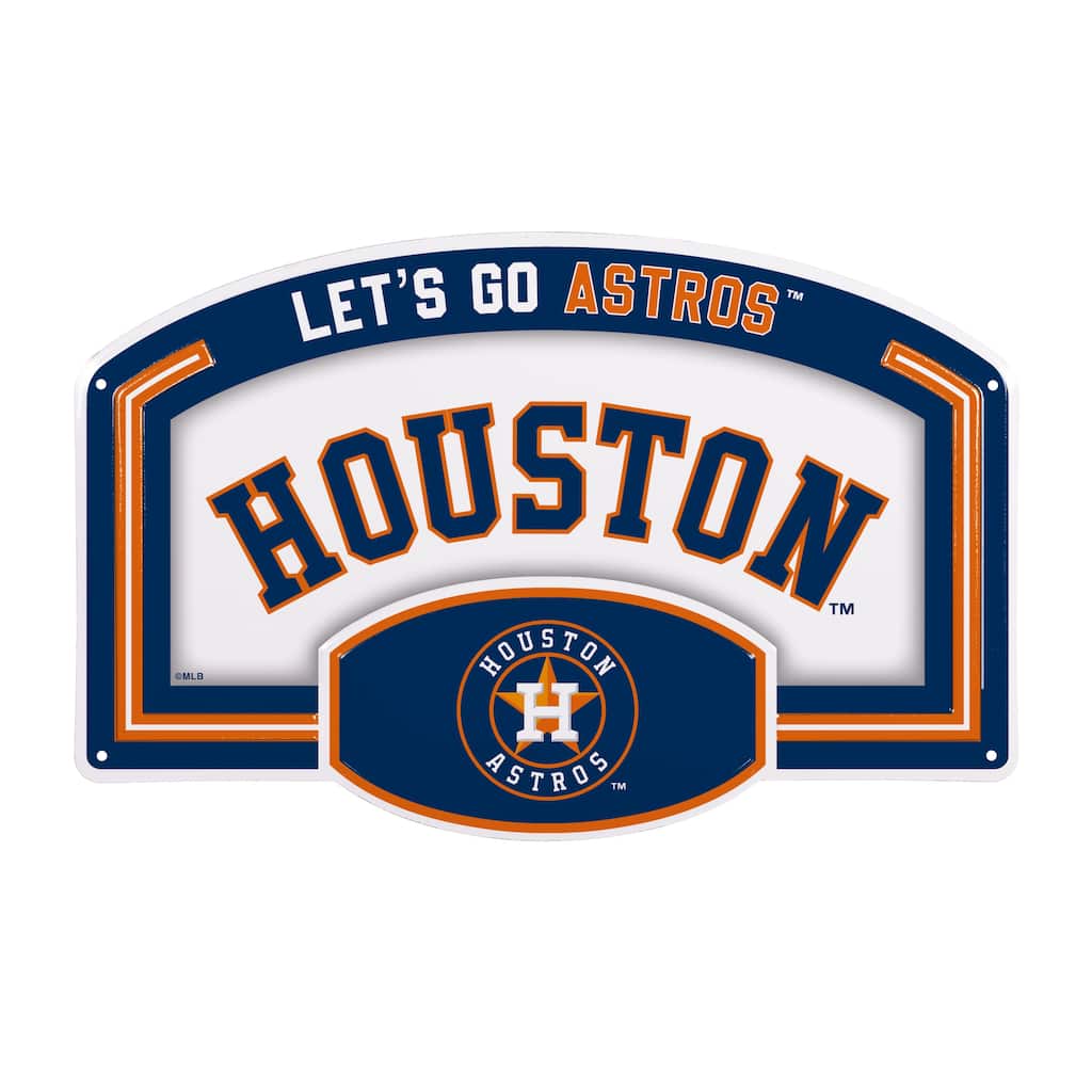 Houston Astros Embossed Steel Wall Sign, 11" x 17"