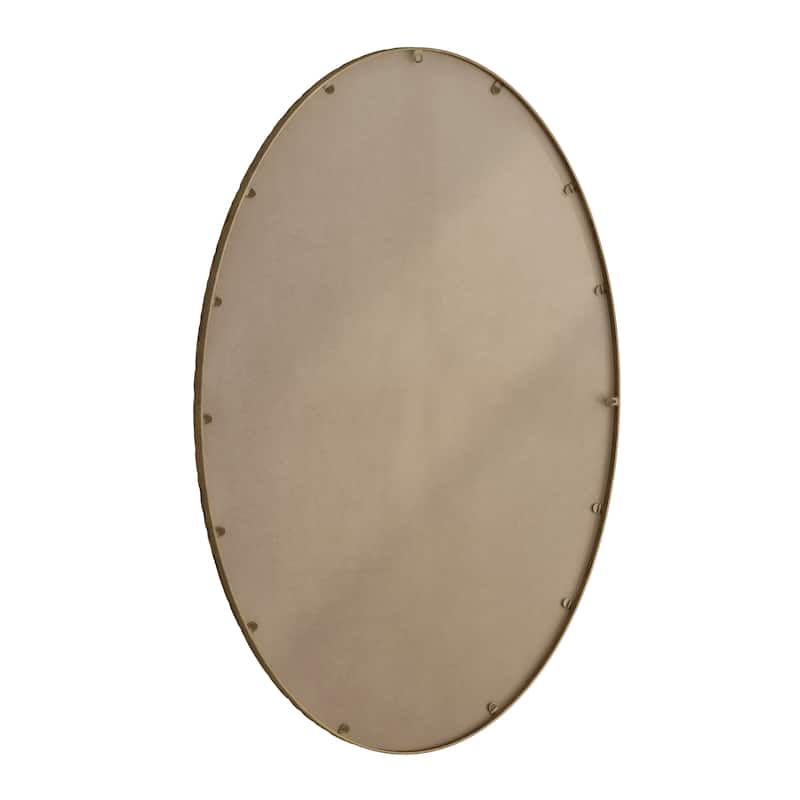 Iron Art Oval Retro Mirror, Antique Effect, Wall Hanging, Suitable For Bathroom, Bedroom, Living Room