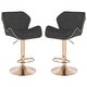 preview thumbnail 43 of 41, Modern Home Luxe Spyder Contemporary Adjustable Suede Barstool - Modern Comfortable Adjusting Height Counter/Bar Stool Set of 2 - Black/Gold