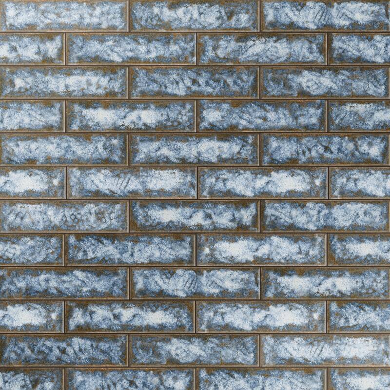 Merola Tile Gaudi React Brick Marina 2-3/8" x 9-3/4" Porcelain Floor and Wall Tile