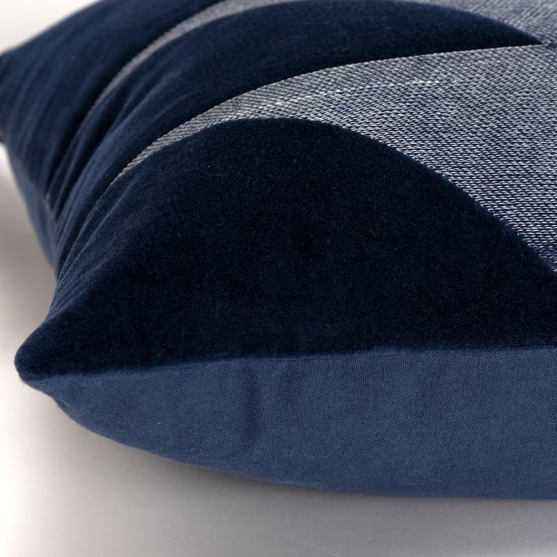 Rizzy Home Cotton Velvet Contemporary Shape Throw Pillow Cover…