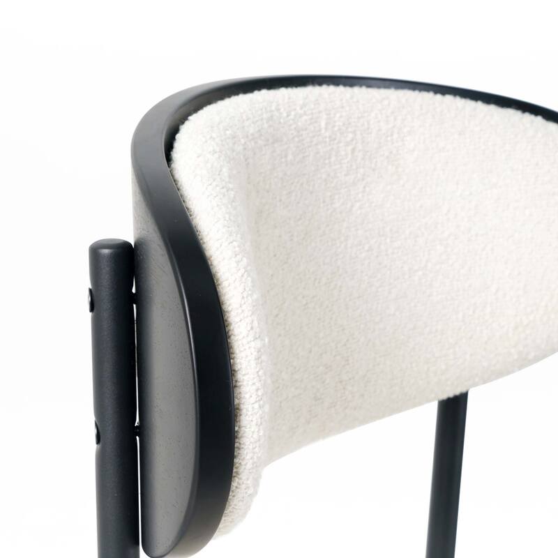 Boucle Kitchen Dining Chair ,Kitchen Dining Room and living room (set of 2) - Cream
