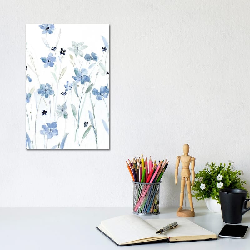 iCanvas "Indigo Garden Party II" by Sally Swatland Canvas Print - 12x8x0.75