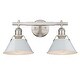 preview thumbnail 1 of 3, Golden Lighting 3306-BA2 DB Orwell 2 Light 18" Wide Vanity Light with Pewter