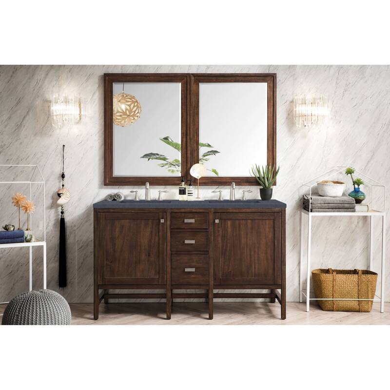 James Martin Vanities Addison 60" Double Basin Hardwood Vanity Set