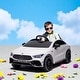 preview thumbnail 2 of 24, 12V Licensed Electric Car Mercedes-AMG CLA 45 Ride-On Car for Kids with Remote Control, LED Lights, Music - Electric Vehicle White