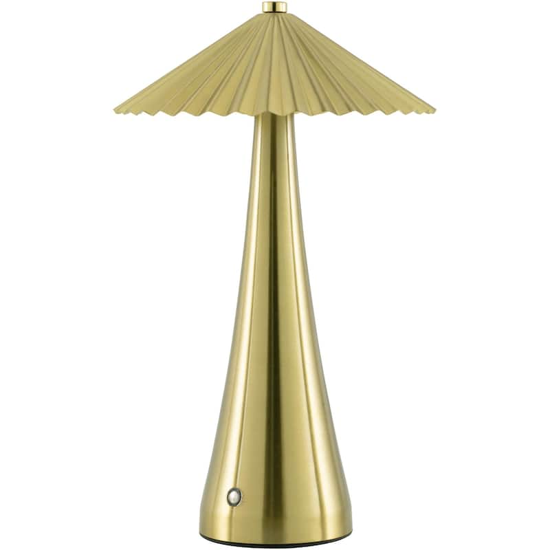 Livabliss Furnas Traditional Accent Table Lamp - 13"H x 7"W x 7"D - Gold