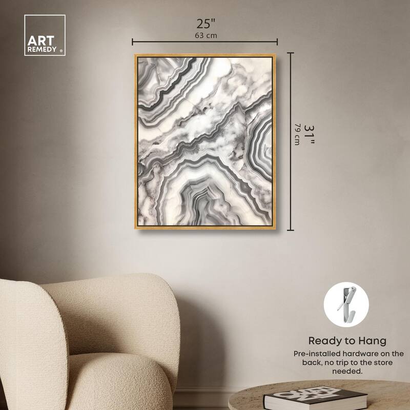 Silvered Sediment Canvas by Art Remedy