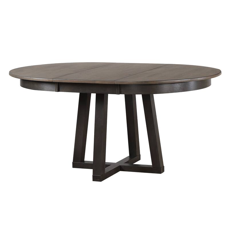 Antiqued Grey Double X-Back 7-Piece Cross Pedestal Dining Set
