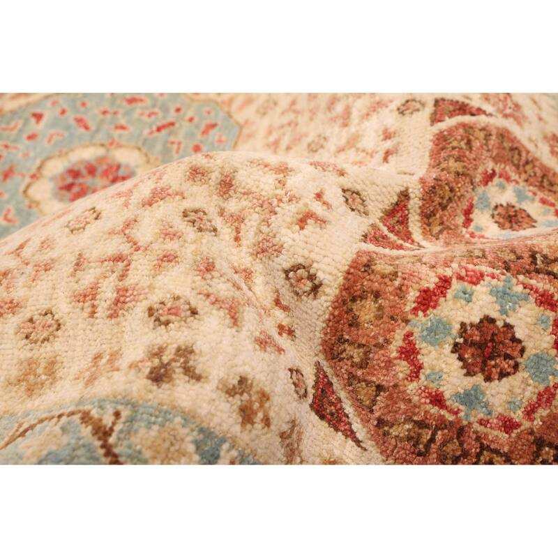 ECARPETGALLERY Hand-knotted Mamluk Cream Wool Rug - 9'8 x 13'6