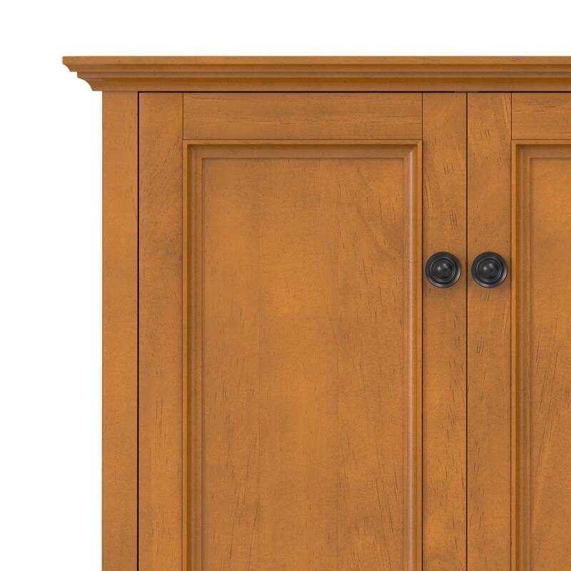 WYNDENHALL Halifax SOLID WOOD 66" Wide Transitional Wide 4Door Storage Cabinet - 18"d x 66" w x 34"h