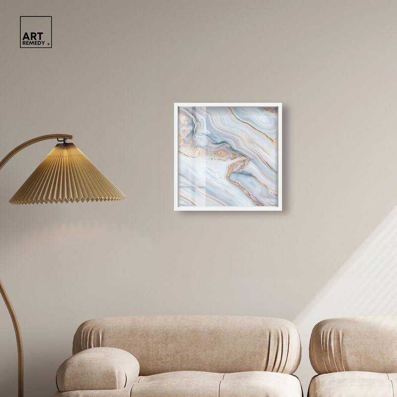 Icy Glitter Stone I Shadowbox by Art Remedy