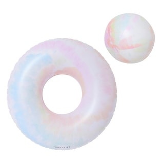 Sunnylife: Inflatable Tube Pool Ring & Ball Set - Tie Dye - Tie Dye