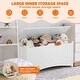 preview thumbnail 5 of 8, Gymax Kids Toy Box Large Wooden Flip-Top Storage Chest Organizer Bench