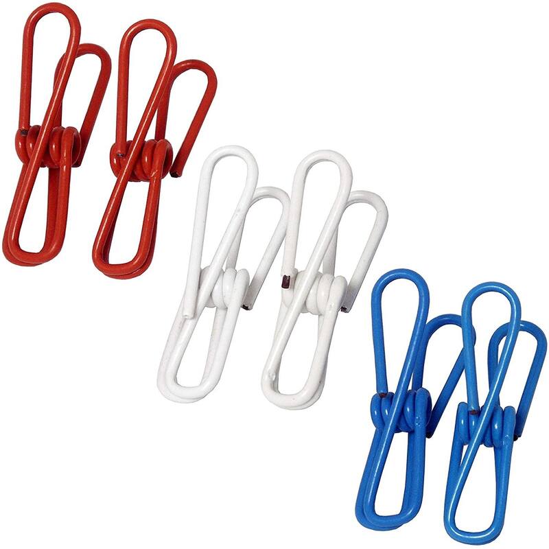 Chef Craft 6pc Durable Metal Wire Clips Set - Great As Food Bag Clips or Clothespins - 3 Sets