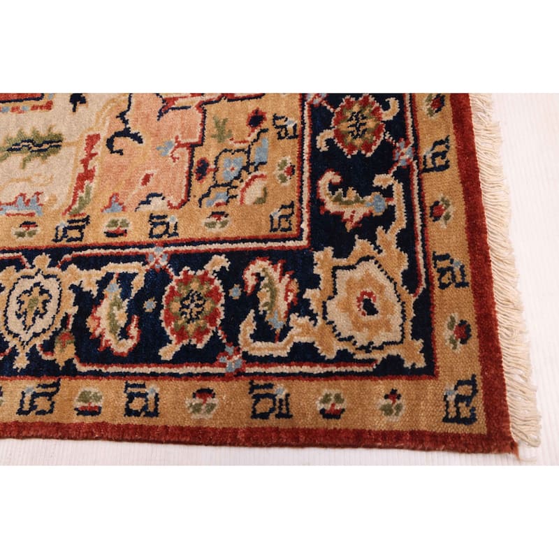 ECARPETGALLERY Hand-knotted Jules Sultane Dark Copper Wool Rug - 5'0 x 7'0