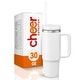 preview thumbnail 14 of 46, Cheer Collection Insulated Tumbler with Reusable Straw White - Small