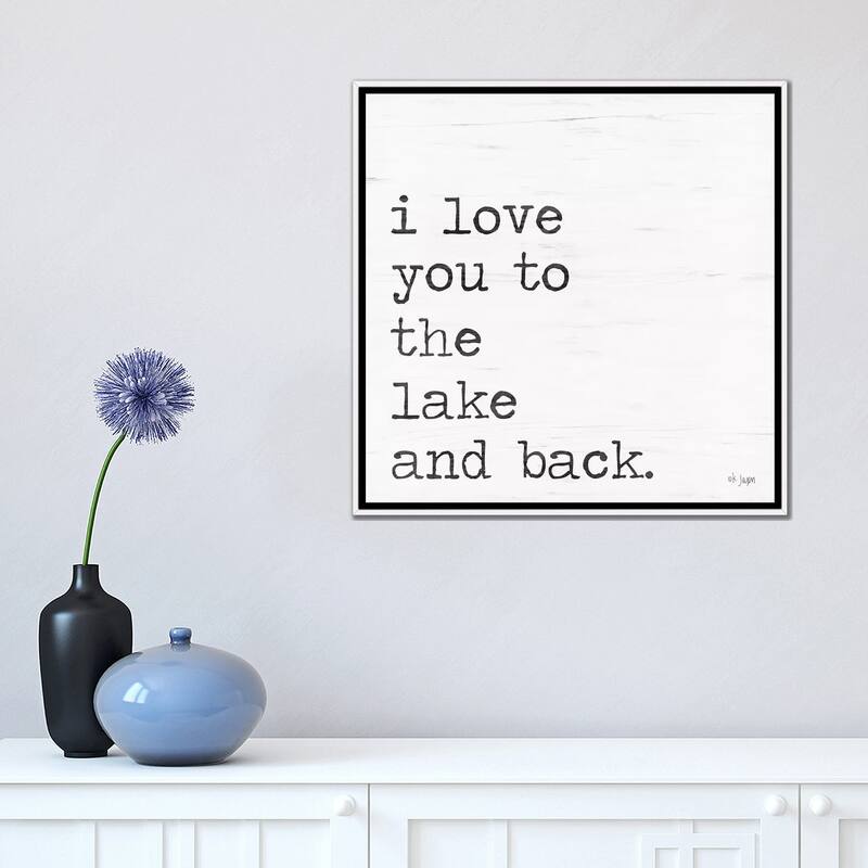 iCanvas "I Love You To The Lake and Back" by Jaxn Blvd. Framed Canvas Print