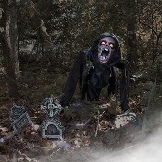 Haunted Hill Farm 3.7-ft. Animatronic Zombie Halloween Decoration
