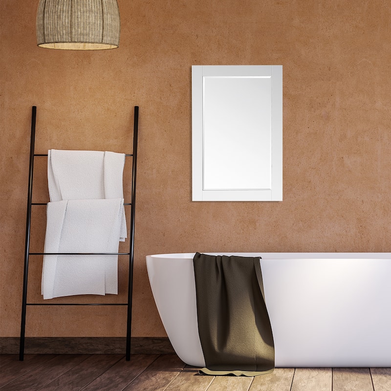Altair Ivy Rectangular Bathroom Wood Framed Wall Mirror