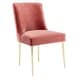 preview thumbnail 72 of 124, SAFAVIEH Couture Nolita Velvet Accent Chair - Mustard / Brass - 28"x23"x35.3" - 28" W x 23" D x 35" H