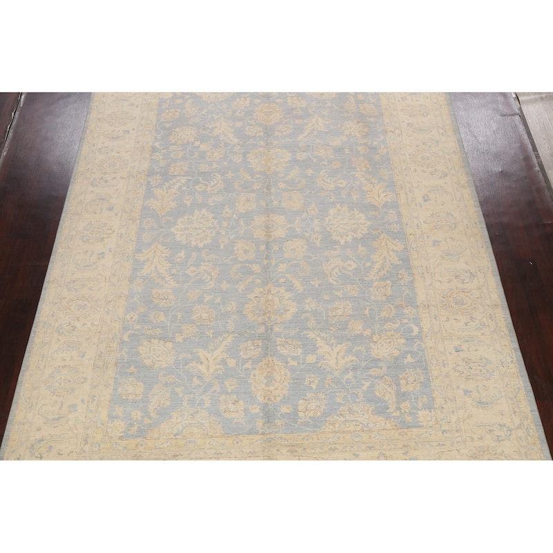 Vegetable Dye Muted Peshawar Chobi Oriental Wool Area Rug Hand-knotted - 8'10" x 11'9"