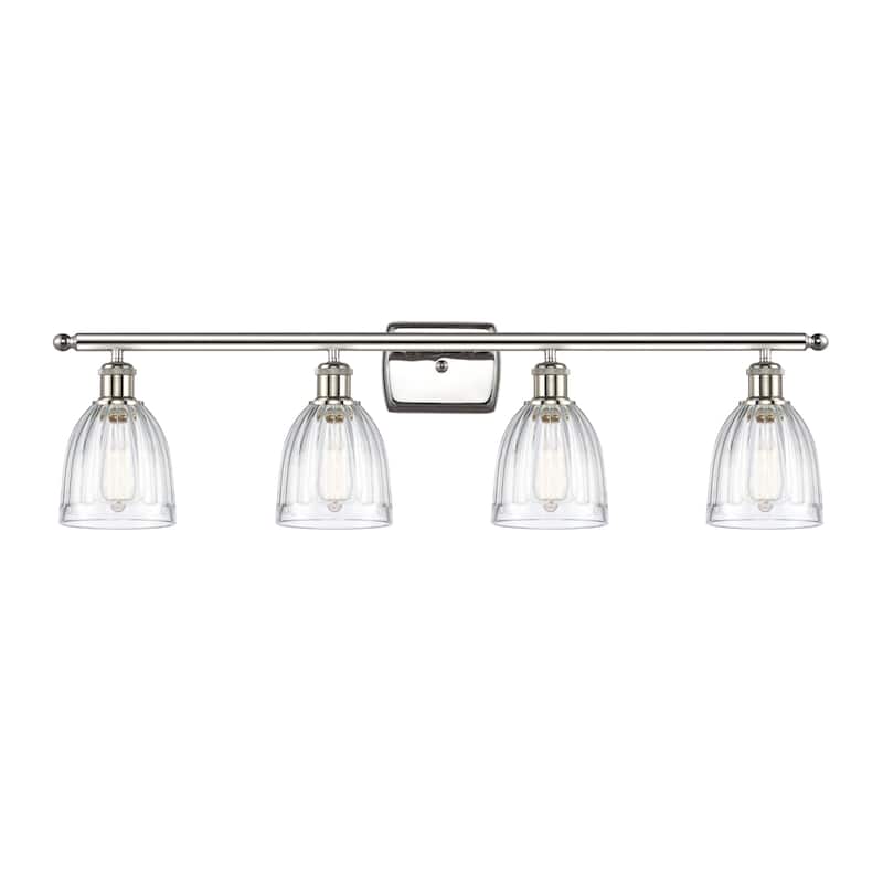 Innovations Lighting Brookfield 4 Light 36" Wide Bathroom Vanity Light - Polished Nickel / Clear