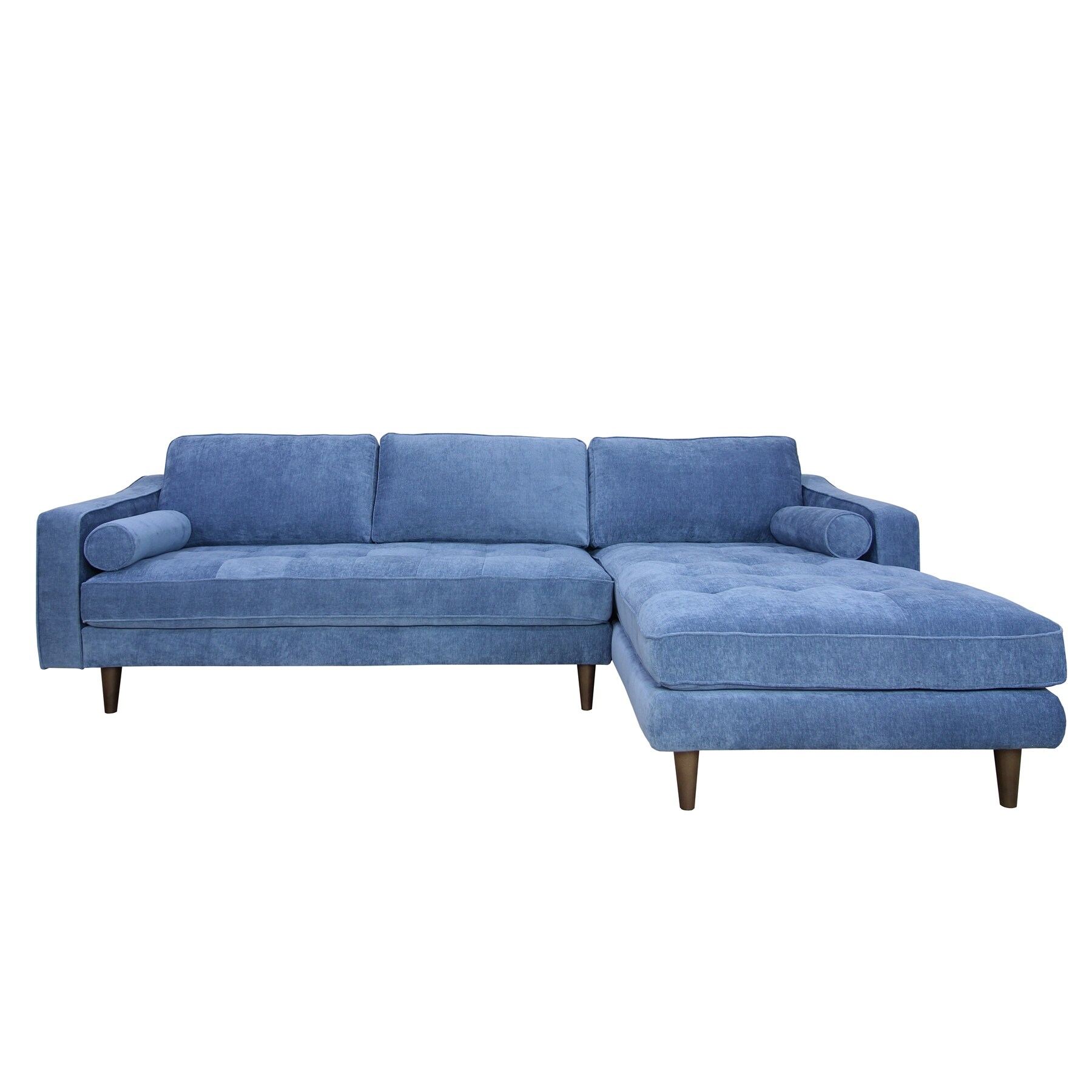 Blue jean top sectional sofa