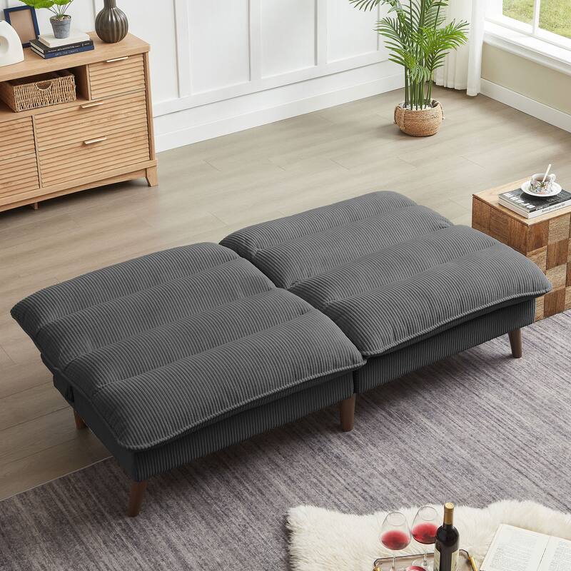 Cordury Armless Futon Sofa Bed
