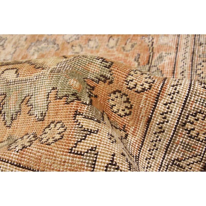 ECARPETGALLERY Hand-knotted Antalya Vintage Burnt Orange Wool Rug - 8'0 x 11'2