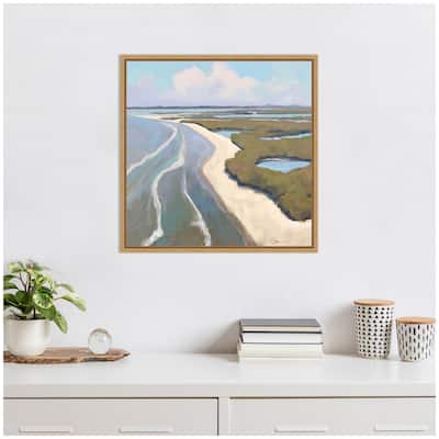 Kate and Laurel Sylvie Coastal Visions Framed Canvas by Mary Sparrow