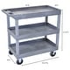 preview thumbnail 3 of 3, Luxor HD High Capacity 3 Tub Shelves Grey Cart
