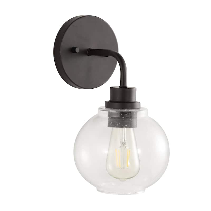 Staunton Iron/Seeded Glass Cottage Rustic LED Vanity Light, by JONATHAN Y