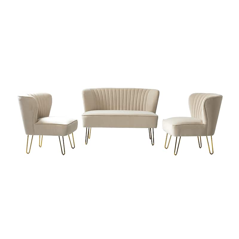 Barto 45" 3 Piece Living Room Set by HULALA HOME