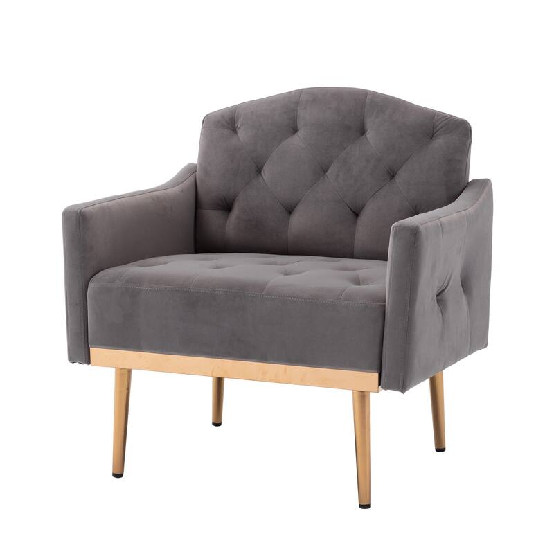 Tufted Decorative Fabric Armchair
