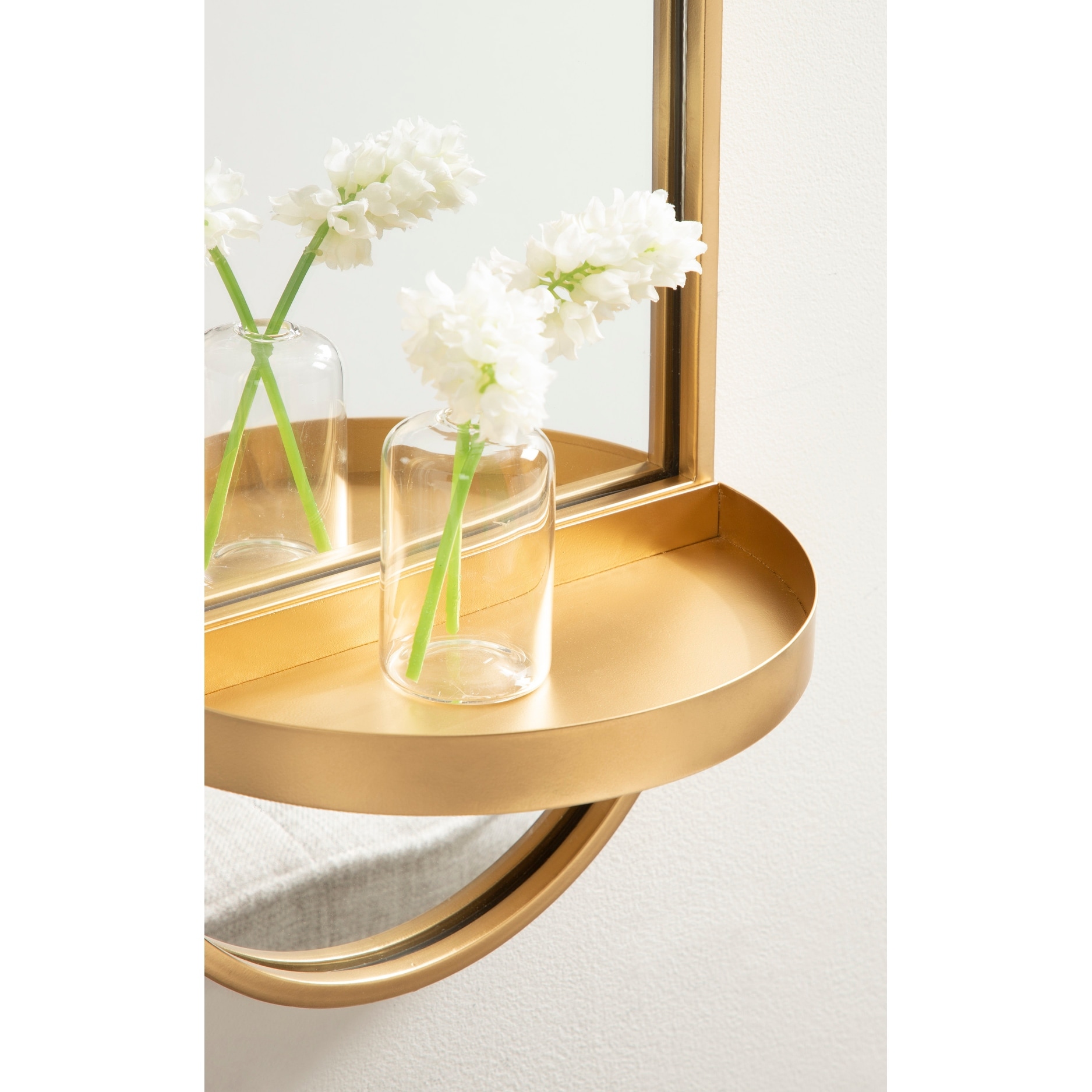 Kate and Laurel Estero Metal Oval Wall Mirror with Shelf Bed Bath   Beyond 25897131